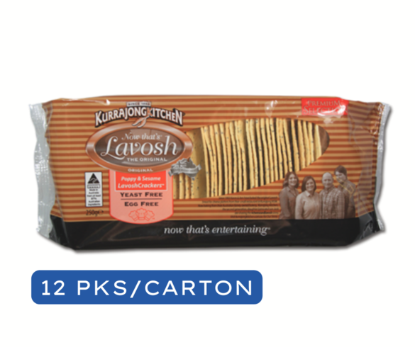BULK BUY Kurrajong Kitchen LavoshCrackers™ Poppy & Sesame