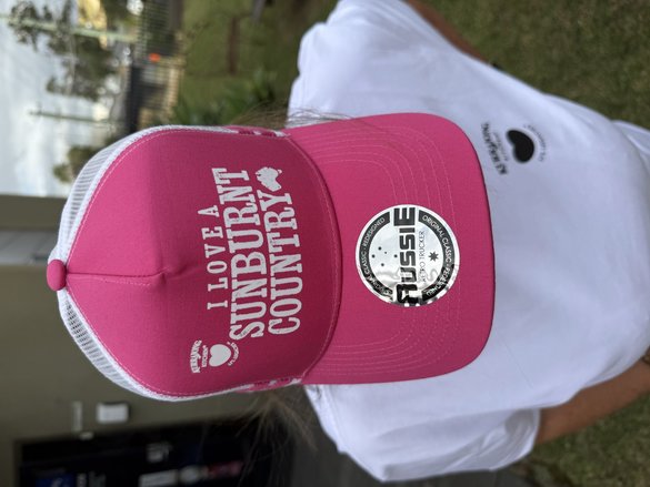 Cap Trucker Cap Pony Tail (Grace Collection) Pink/White/Pink/Pink